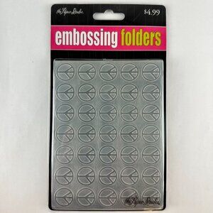 The Paper Studio Embossing Folders Peace Sign Design Crafting Tool 4.25x5.75"